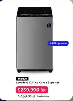 Hites Midea - lavadora 17,5 kg carga superior oferta