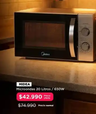 Midea - microondas 20 litros/ 650w