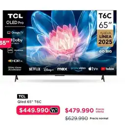 Hites Tcl - qled 65 t6c oferta