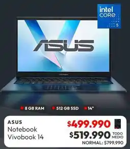 Abc Asus - notebook vivobook 14 oferta