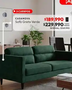 Abc Sofá greta verde oferta