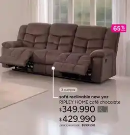 Ripley Sofa reclinable new yoz oferta
