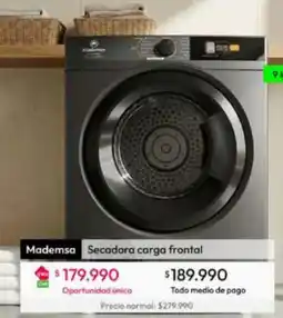 Linio Mademsa - secadora carga frontal oferta