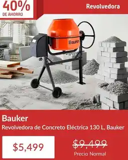 Constructor Sodimac Bauker - revolvedora de concreto electrica oferta