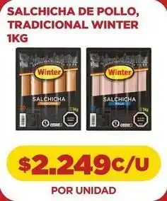 Comercial Castro Winter - salchicha de pollo, tradicional oferta