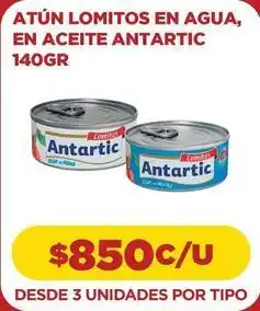 Comercial Castro Antartic - atún lomitos en agua, en aceite oferta