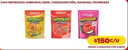 Comercial Castro Ambrosoli - jugo refreskids variedaddes pina, manzana, frambuesa oferta