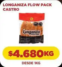 Comercial Castro Longaniza flow pack castro oferta