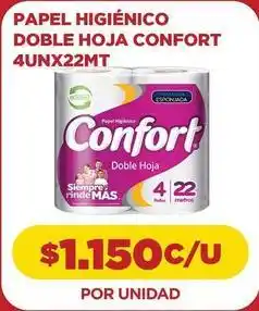 Comercial Castro Confort - papel higiénico doble hoja 4unx22mt oferta