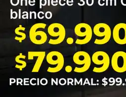 Easy One piece 50 cm blanco oferta