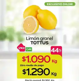 Tottus Tottus - limon granel oferta