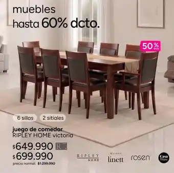Victoria - juego de comedor vicotería