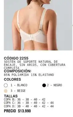 Flores Arcos - tallas copa: 36 copa: 36 40 - 42 - 44 copa d. 38 - 40 - 42 - 44 oferta