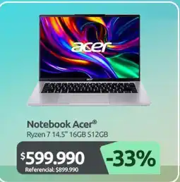 PC Factory Acer - notebook oferta