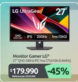 PC Factory Lg - monitor gamer oferta