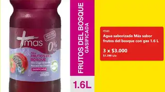 Agua saborizada Más sabor frutos del bosque con gas