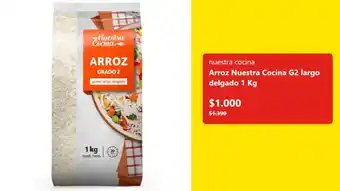 Arroz Nuestra Cocina G2 largo delgado