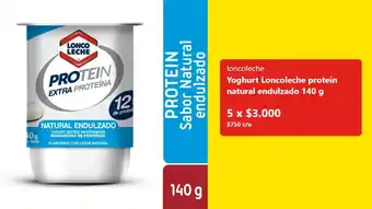 Yoghurt Loncoleche protein natural endulzado