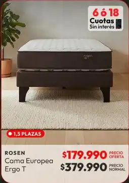 Abc Rosen - cama europea ergo t oferta