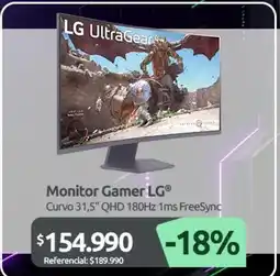 PC Factory Lg - monitor gamer oferta