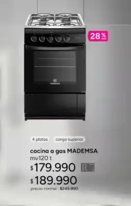 Ripley Mademsa - cocina a gas oferta