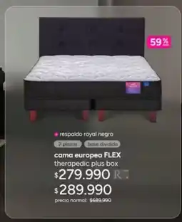 Ripley Royal - cama europea flex oferta