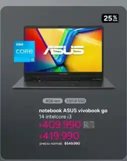 Ripley Asus - notebook vivobook go 14 intelcore i3 oferta