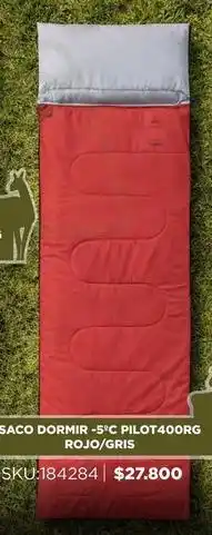 Sánchez & Sánchez Saco dormir -5pc pilot400rg rojo/gris oferta