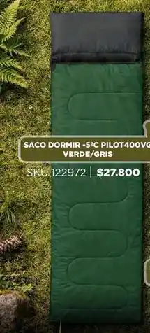 Sánchez & Sánchez Saco dormir -5c pilot400vc verde / gris oferta
