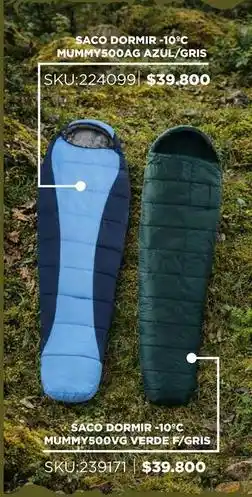 Sánchez & Sánchez Saco dormir - 10 c mummy500kg azul/ gris oferta