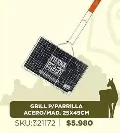 Sánchez & Sánchez Grill p/parrilla acero/mad. 25x49cm oferta