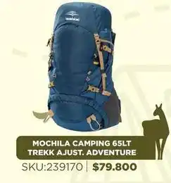 Sánchez & Sánchez Mochila camping 65lt trekk ajust. adventure oferta
