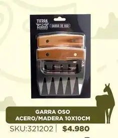 Sánchez & Sánchez Garra oso acero/ madera oferta