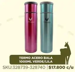 Sánchez & Sánchez Termo acero bala verde/lila oferta