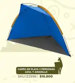 Sánchez & Sánchez Carpa de playa 2 personas azul y amarillo oferta