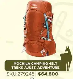Sánchez & Sánchez Mochila camping 45lt trekk ajust. adventure oferta