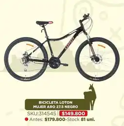 Sánchez & Sánchez Bicicleta loton mujer aro 27.5 negro oferta