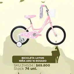 Sánchez & Sánchez Bicicleta loton niña aro 16 rosado oferta