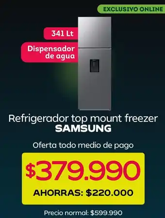 Samsung - refrigerador top mount freezer