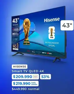 Paris Hisense - smart tv qled 4k oferta