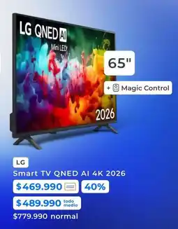 Paris Lg - smart tv qned ai 4k 2026 oferta