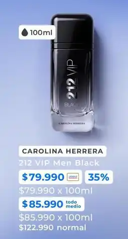 Paris Carolina herrera - carolina herrena 212 vup men black oferta