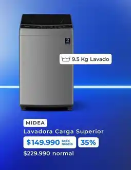 Paris Midea - lavadora carga superior oferta