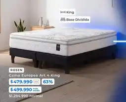 Paris Rosen - cama europea art 4 king oferta