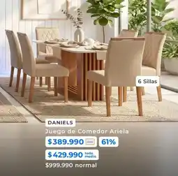 Paris Juego de comedor ariel oferta