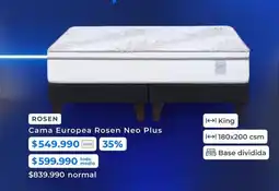 Paris Rosen - cama europea neo plus oferta