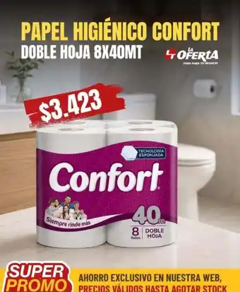Confort - papel higienico doble hoja