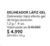 Delineador lapiz efecto gel