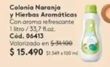Ésika Arom - colonia naranja y hierbas aticas oferta