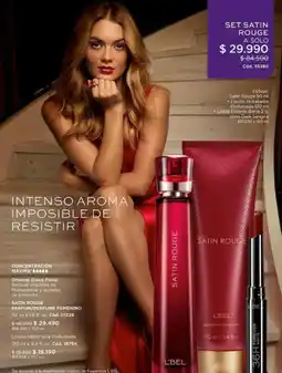 L'Bel Set satin rouge oferta